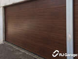 L-Ribbed Profile 4Ddoors Sectional Garage Door - Decograin 'Dark Oak' Finish